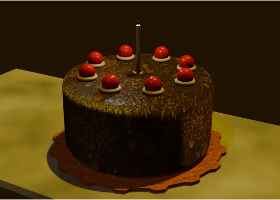 3D chocolate cake