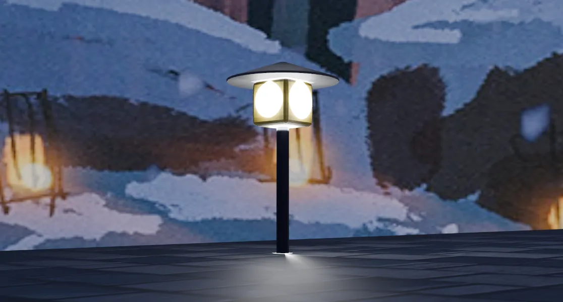 3D lamp in snow